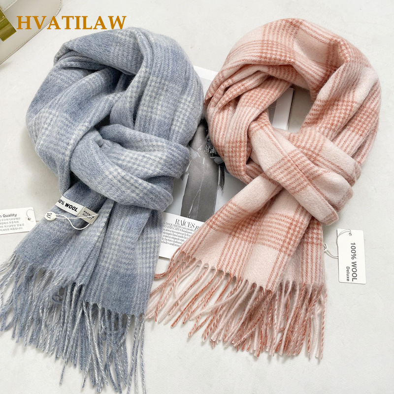 Wool Scarf Men - 冬用暖かい100%ピュアウールスカーフ、男女兼用ロングラップ、旅行用ブランケット、エレガントなファッションストール、アクセサリーラップ、高級ウール製品