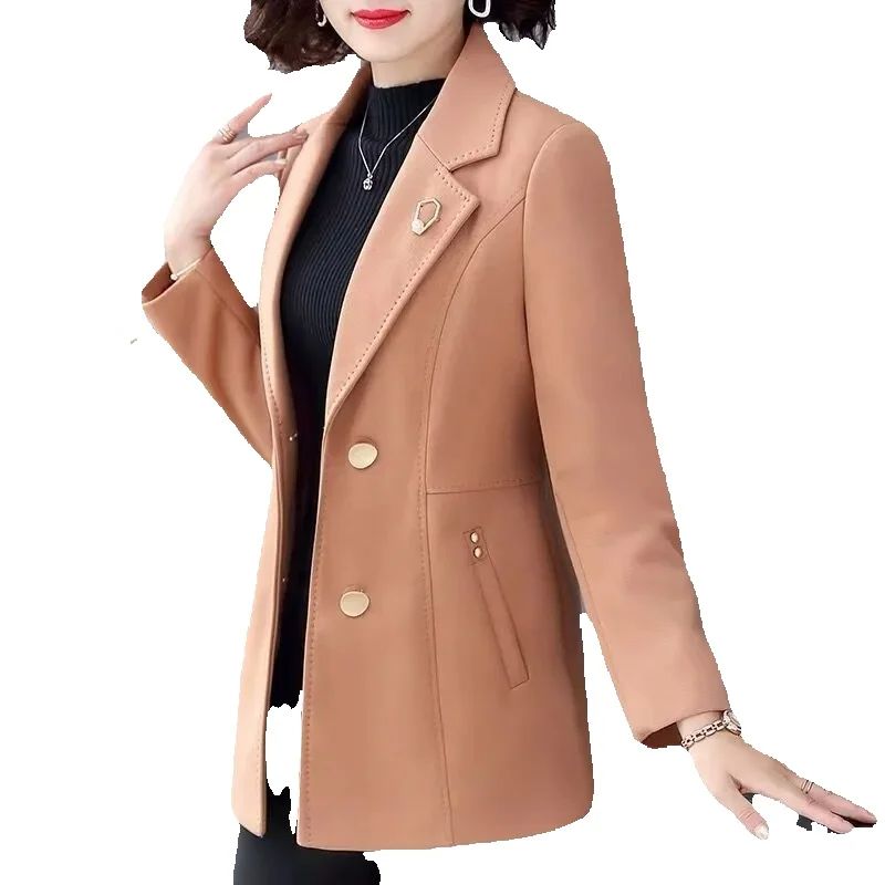 Wool Coat Peacoat - 40歳から40歳までの女性のための魅力的なショートコート,秋と春のファッション