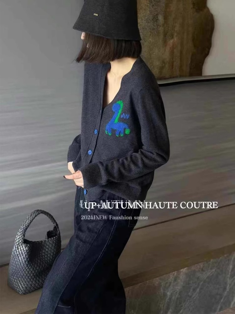 Wool Coat Peacoat - 女性用Vネックジャカードカーディガン,カジュアルセーター,ソフトワックス,秋のコート,カシミア100%