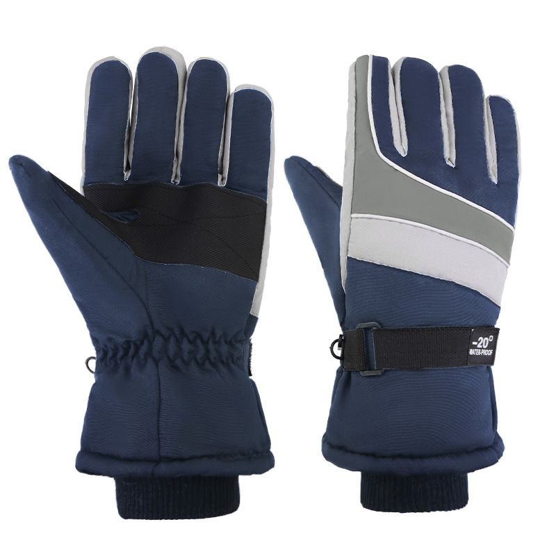 Snow Glove Insulated - メンズ用ウィンタースキーグローブ 防風 保温 スノーグローブ 調節可能なリストストラップ付き スノーボード