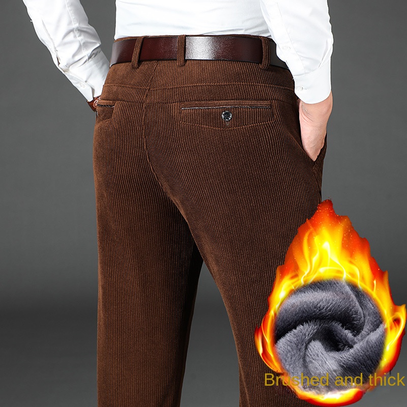 メンズコーデュロイパンツ,厚手で暖かいウールカジュアルパンツ - Corduroy Pant Warm のレビューと価格