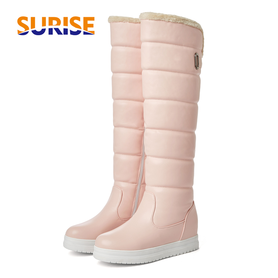 冬用ファー付きニーハイプラットフォームスノーブーツ、スイート - Waterproof Winter Boot のレビューと価格