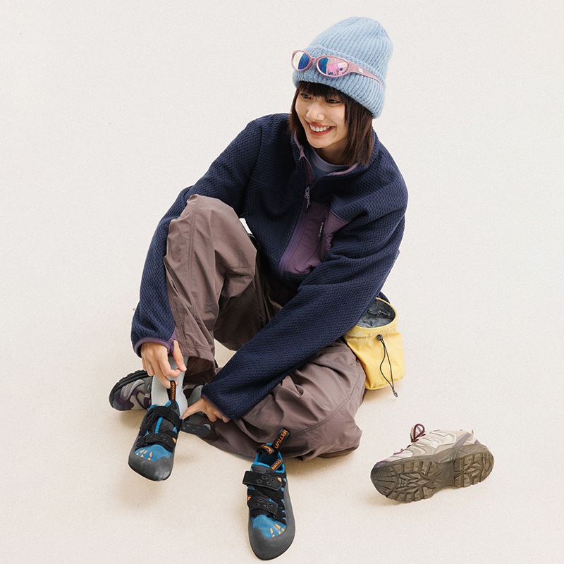 秋冬ポーラーフリース波状ストライプジャケット男性女性アウトド - Wool Coat Peacoat のレビューと価格