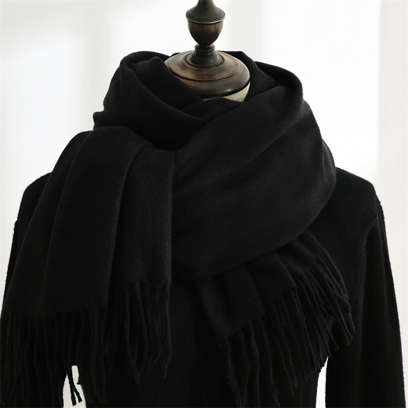 ファッションスカーフ男の冬暖かい柔らかい肌に優しいロングマフ - Wool Scarf Men のレビューと価格