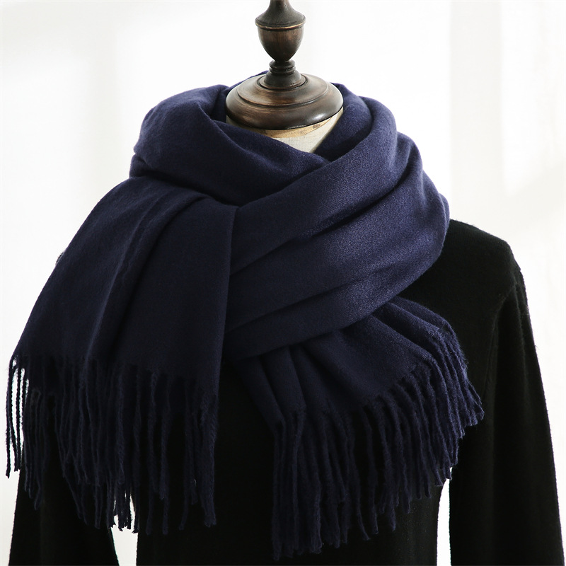 ファッションスカーフ男の冬暖かい柔らかい肌に優しいロングマフ - Wool Scarf Men のレビューと価格