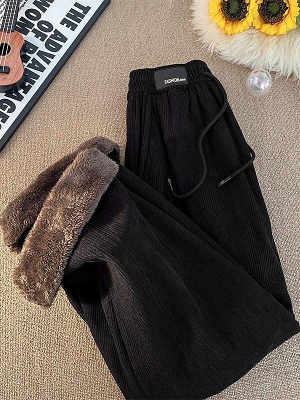 極厚冬暖かいラムベルベットパンツメンズ冬フリース裏地ワイドレ - Corduroy Pant Warm のレビューと価格