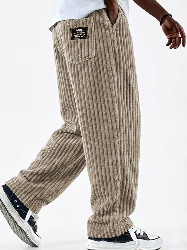 冬用コーデュロイパンツ メンズ新作 ファッション 無地 フリ - Corduroy Pant Warm のレビューと価格