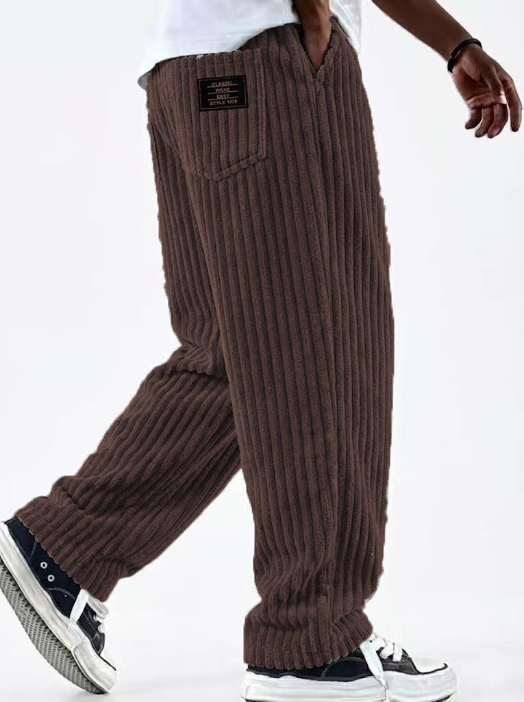冬用コーデュロイパンツ メンズ新作 ファッション 無地 フリ - Corduroy Pant Warm のレビューと価格